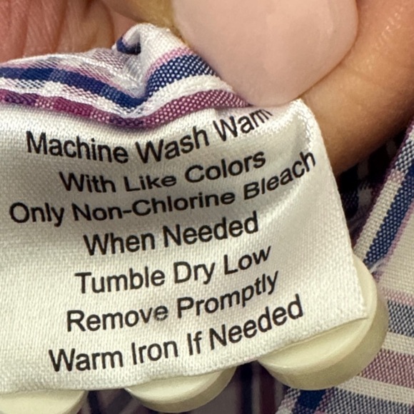 Burgundy/Navy and White Plaid Casual Button Down Shirt with Plaid Lined Cuff - Picture 6 of 6